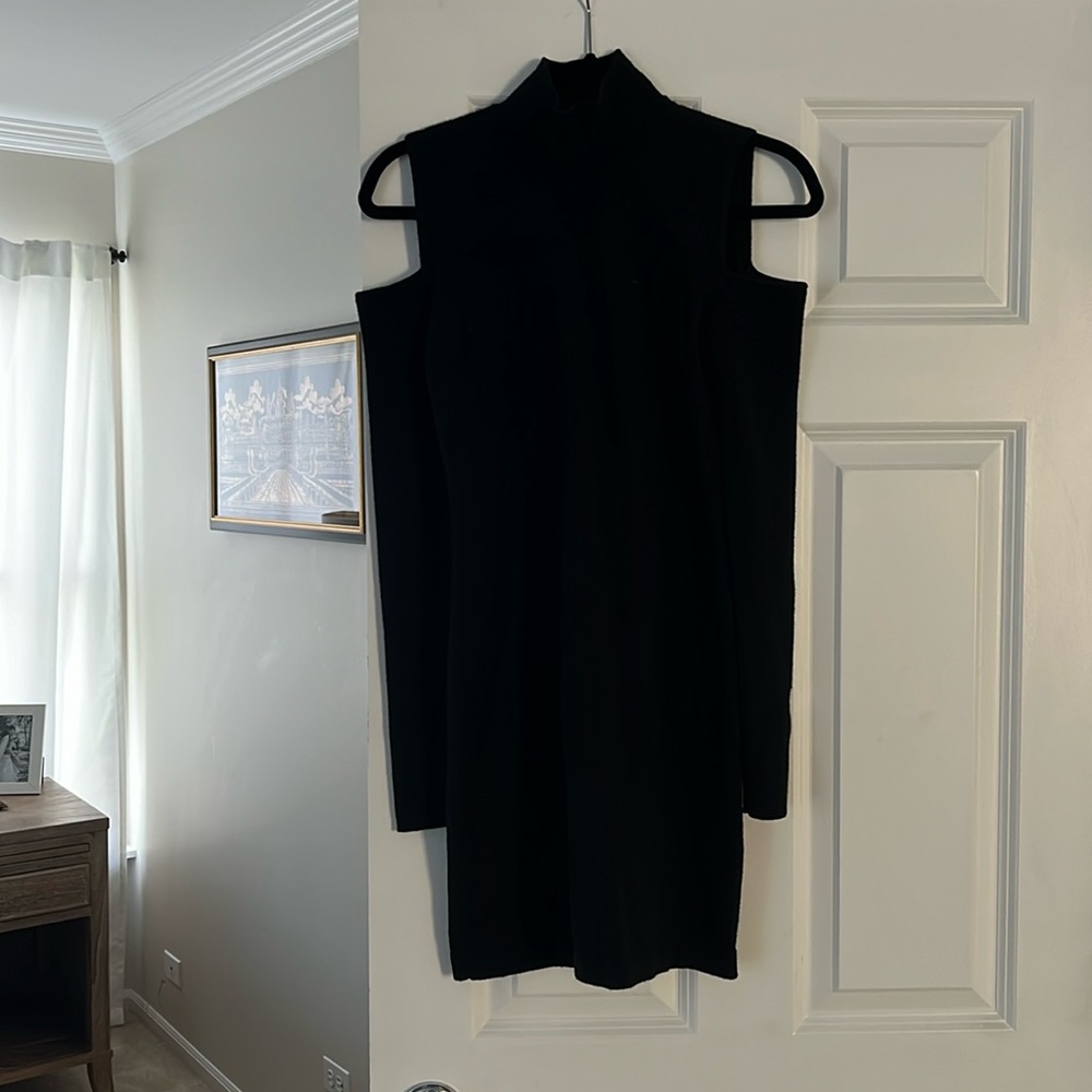 Turtle neck sweater dress